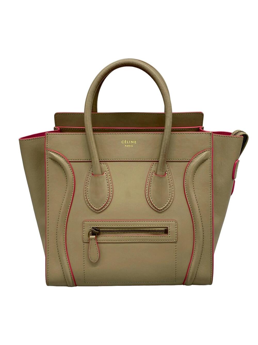 Celine Luggage Micro Shopper Beige Pink #373878C91B